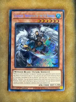 Yugioh Georgius, Swordman of the Ice Barrier BLTR-EN006 Secret Rare 1st Ed NM - Image 1