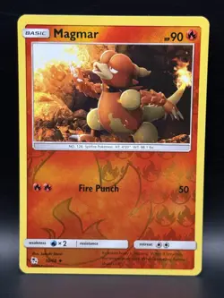 Magmar 10/68 Hidden Fates 2019 Reverse Holo Foil Uncommon Pokemon TCG Card - NM - Image 1