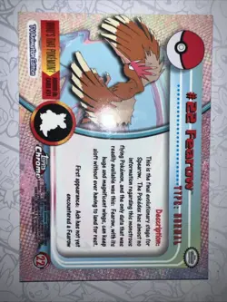 Fearow #22 Topps Chrome Pokemon Card 2000 S1 Spectra Chrome TV Animation - Image 4