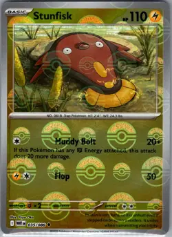 Stunfisk (Poke Ball Pattern) 035/086 SV: White Flare - Pokemon Card - NM - Image 1