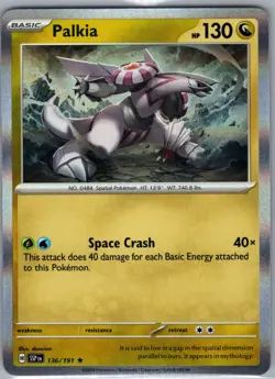 Palkia 136/191 SV08: Surging Sparks - Pokemon Card - NM - Image 1