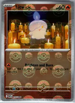 Litwick (Poke Ball Pattern) 016/086 SV: White Flare - Pokemon Card - NM - Image 1