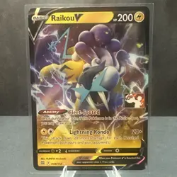 Raikou V 048/172 Prize Pack Series One Brilliant Stars Pokemon TCG Card NM - Image 1