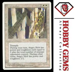 ANGRY MOB Fourth 4th Edition Uncommon Magic the Gathering MTG - Image 1