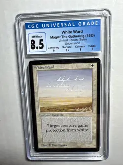 MTG Beta U W White Ward CGC 8.5 NM/Mint+ (Mint centering, edges) 1993 - Image 1