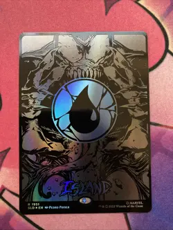 Island (1951) (Raised Foil) Secret Lair Drop Spider-Man Mana Symbiote MTG Venom - Image 1