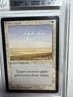 MTG Beta White Ward BGS 8.5 Quad++ NM-MT+ (Mint centering, Gem surface) 1993 - Image 3