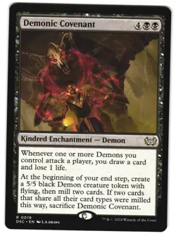 Demonic Covenant 19 DSC R Commander: Duskmourn: House of Horror MTG - Image 1