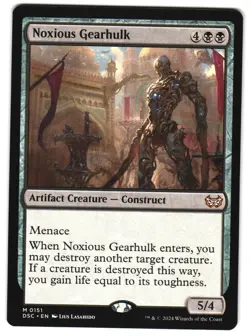 Noxious Gearhulk 151 DSC M Commander: Duskmourn: House of Horror MTG - Image 1
