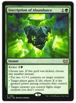 Inscription of Abundance 186 DSC R Commander: Duskmourn: House of Horror MTG - Image 1