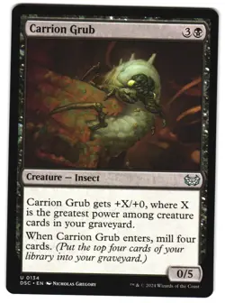 Carrion Grub 134 DSC U Commander: Duskmourn: House of Horror MTG - Image 1