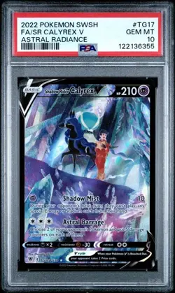 2022 POKEMON SWSH ASTRAL RADIANCE #TG17 FULL ART/SHADOW RIDER CALYREX V PSA 10 - Image 1