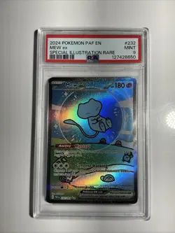 Mew-Bubble Mew-Ex 2024 Paldean Fates SIR 232/091 PSA 9 Pokemon Special Ill Rare - Image 1