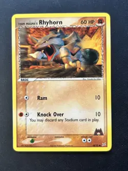 Team Magma's Rhyhorn 68/95 - EX Team Magma VS Team Aqua Pokemon Card - Image 1