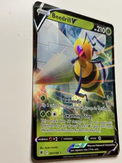 Beedrill V 001/189 Ultra Rare Astral Radiance Pokemon TCG Holo Foil Near Mint NM - Image 2
