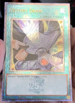 Yugioh Destiny Draw RA03-EN173 Quarter Century Secret Rare 1st Ed NM w/Tracking - Image 4