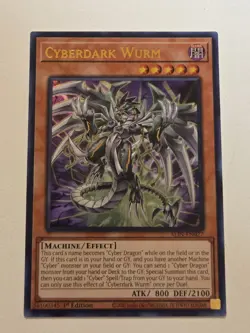 Cyberdark Wurm ALIN-EN027 Ultra Rare Yugioh 1st Edition Alliance Insight NM - Image 1