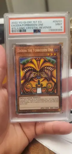 2022 Yugioh BLCR-EN101 Exodia the Forbidden One Starlight Rare 1st PSA 9 Mint - Image 1