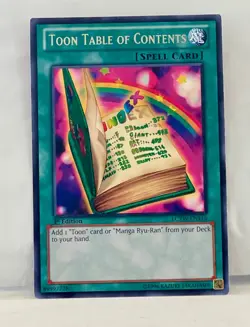 YuGiOh! Toon Table of Contents LCYW-EN116 Rare 1st Edition - Excellent - Image 1