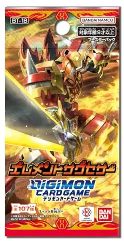 BANDAI Digimon Card Element Successor BT-18 Booster Pack Box F/S w/Tracking# NEW - Image 2