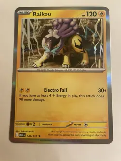Raikou 048/132 Mega Evolutions Holo Rare Pokemon Card - Image 2