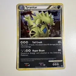 Tyranitar Heart Gold Soul Silver Unleashed 26/95 Holo Pokemon Card Rare HGSS - Image 1