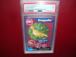 1999 Pokemon Burger King UnPerforated Dragonite card #149 Psa 7 - Image 1