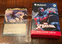 NYCC COMIC CON Magic The Gathering Spider-Man BLUE Welcome Deck & PROMO CARD - Image 1