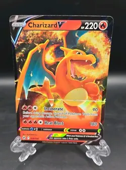 Pokemon TCG Charizard V 018/159 2023 Crown Zenith Ultra Rare ERROR CARD - Image 1