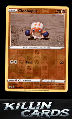 Reverse Holofoil Clobbopus 091/198 Pokemon Common SWSH06: Chilling Reign Card NM - Image 1