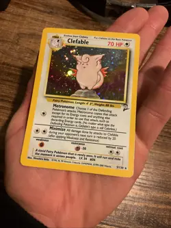 Pokemon TCG Clefable Base Set 2 Holo Unlimited Rare Card MP - Image 1
