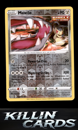 Reverse Holofoil Mawile 100/163 Pokemon Common SWSH05: Battle Styles Card NM - Image 1
