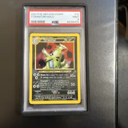Pokemon Tyranitar Holo PSA 9 Mint Neo Discovery Card 12/75 - Image 1