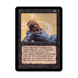 WOTC MtG Alpha Drain Life (C) Fair - Image 1