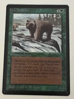 Magic the Gathering MTG Beta Grizzly Bears LP (Beta Bob) - Image 1