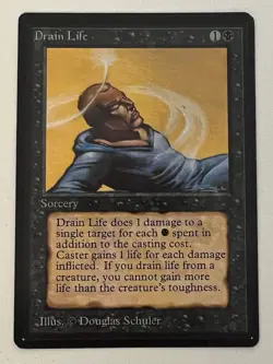 Magic the Gathering MTG Beta Drain Life LP (Beta Bob) - Image 1