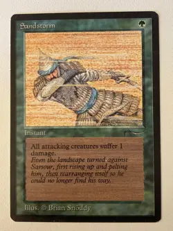Magic the Gathering MTG Arabian Nights Sandstorm MP (Beta Bob) - Image 1