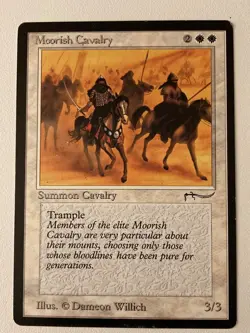 Magic the Gathering MTG Arabian Nights Moorish Cavalry Dark MP (Beta Bob) - Image 1
