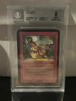MTG Earthbind Alpha Regular Common Beckett 8 - 8.5, 7.5, 8, 8 - Image 1