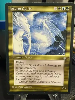 MTG Magic the Gathering Ice Age Storm Spirit - Image 1