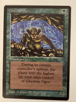 Magic the Gathering MTG Arabian Nights Ghazban Ogre MP (Beta Bob) - Image 1