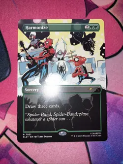 Harmonize 7021 Borderless Secret Lair Drop Regular Spider-Man Bonus Card MTG NM - Image 2