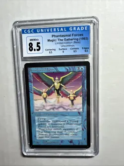 MTG BETA U B Phantasmal Forces CGC 8.5 Quad+ NM/Mint+ (Mint surface) 1993 - Image 1