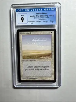 MTG Beta U W White Ward CGC9 Mint (Mint surface, corners, edges) 1993 - Image 1
