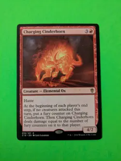 Charging Cinderhorn C16 - Magic The Gathering MTG Collectible Card game RARE - Image 1