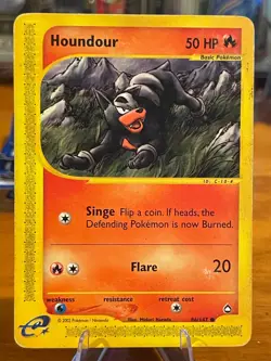 2002 Pokemon TCG Aquapolis Houndour 86/147 Common Basic MP - Image 1