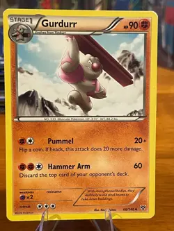 2014 Pokemon XY Base Set Gurdurr 66/146 Uncommon Stage 1 MP - Image 1