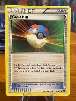 2016 Pokemon XY Breakpoint Trainer Great Ball Item 100/122 Uncommon MP - Image 1