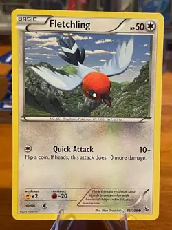 2014 Pokemon XY Flashfire Fletchling 86/106 Common Basic MP - Image 1