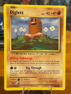 2016 Pokemon XY Evolutions Diglett 55/108 Common Basic MP - Image 1